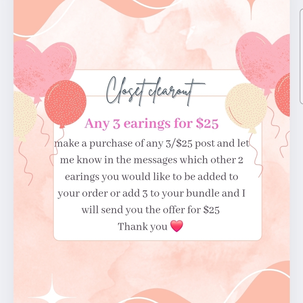 Closet Clearout Earrings Offer